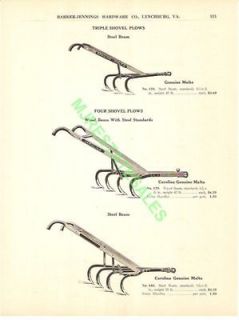 1917 malta carolina horse drawn beam plow catalog ad time