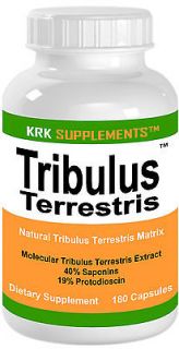   Tribulus Terrestris 180 Capsules Testosterone Booster KRK SUPPLEMENTS