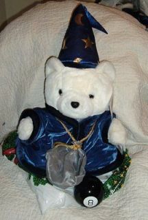1999 wizard merlin santa bear w majic ball dayton hudson
