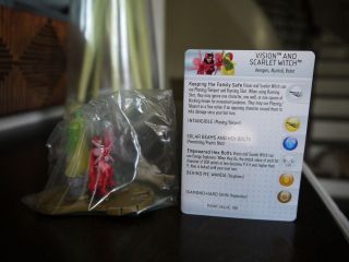HEROCLIX MARVEL CHAOS WAR VISION AND SCARLET WITCH @ CHASE @ #055 NEW 