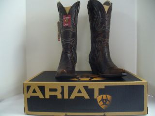 NIB Womens Ariat 10010265 Heritage Western X Toe Brown Western Boots