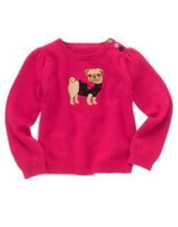 gymboree pups and kisses pink pug sweater 3 4 7 8 10 12 nwt