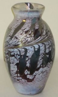   Glass Studio Crafted Glass Vase Signed John Barber, Laguna Beach, CA