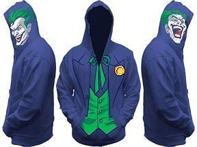 DC COMICS The Joker S M L XL XXL Zipup Hoodie Sweatshirt NEW Dark 