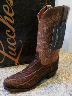 Lucchese N8222.74 Peat Elephant brown mens western boots made in USA 