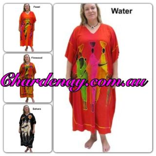 NEW PLUS SIZE AFRICAN HAND PAINTED LONG CAFTAN FREE SIZE 8   28 FREE 