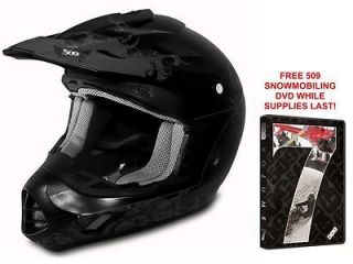 509 Evolution Matte Black Helmet Snowmobile MX ATV Motocross Snowcross 