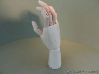 ARTICULATED CARVED WOODEN RIGHT HAND ARTIST MANNEQUIN HAND FINGERS