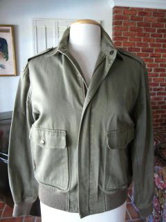 ralph lauren vntg army green military flight jacket 8