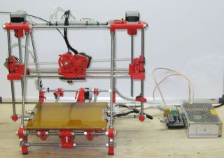 reprap ecksbot 3d printer variant diy kit red abs metric