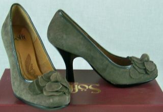 SOFFT Fiorella Nimbus Grey Suede Heels NEW Shoes SIZE 7 $99 VMS1 D317