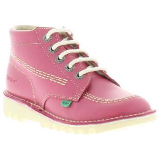 Kickers Shoes Genuine Kick Hi Youth Classic Pink/ Blossom Boots Sizes 