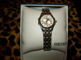Seiko Mens SGEE94 Two Tone Le Grand Sport White Dial Watch in box