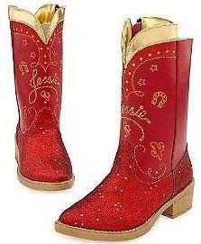 Disney Store Toy Story JESSIE Sparkle Costume Red Boots size 11 12 
