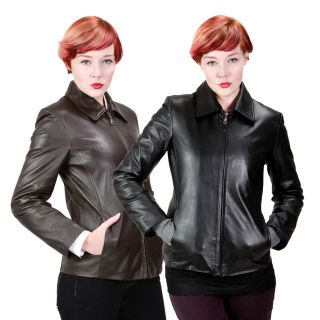   Face Womens New Black Brown Leather Scuba Jacket S M L XL 1X 2X 3X