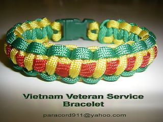 vietnam veteran service bracelet paracord 550 time left $ 7
