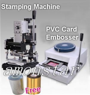 HOT FOIL STAMPING MACHINE TIPPER BRONZING AND 72 CHARACTER PVC CARD 