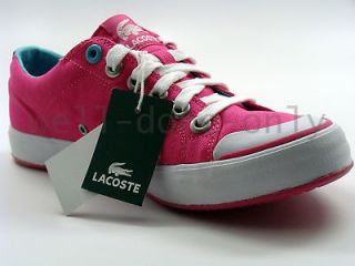 lacoste l33 pink canvas womens vegan tennis shoes nib