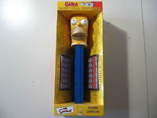 Giant PEZ Homer Simpson, blue stem/stick, Brand New and Sealed