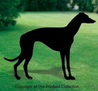 new lawn art yard shadow greyhound dog silhouette time left