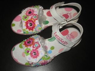New Lelli Kelly Girls Beaded Polka Dots Sole Sandals EUR 30/ US 12