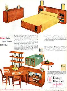 Heritage Henredon Furniture MID CENTURY MODERN Bedroom Suite 