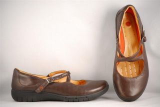 Womens Clarks Unstructured Brown Leather Mary Janes US 9.5 M