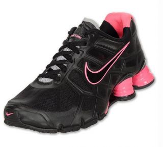 Nike Womens WMNS Shox Shocks Turbo+ 12 XII Black Pink Running Shoes 