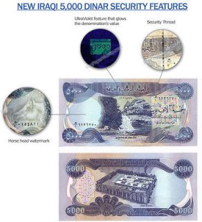 5000 new iraqi dinar iraq certified  6