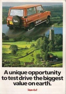 dacia duster shifter 1987 88 uk market sales brochure from