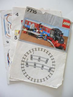 Lego Vintage Collectible 7715 Steam Train Instruction Only Free WW 