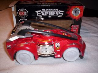 Toy plastic RED car superior express bump n go action Lighting sounds 
