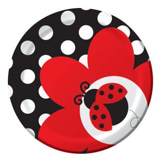 Ladybird Bug Fancy Summer Party Tableware x8 Paper Lunch Plates 7 