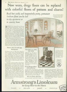 1925 armstrong s linoleum flooring vintage ad 