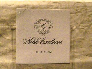 noble excellence nwt venice pillow euro sham cream 