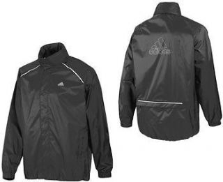 Adidas Essentials 3 Stripe Mens Training Rain Jacket Windproof Golf 