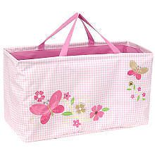   BUTTERFLY Soft Tote Laundry Hamper Toys Diaper Stacker Girl Room