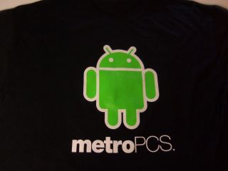 Mens T Shirt android metro pcs device art black size sz m medium