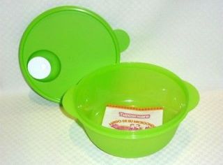 Tupperware CRYSTALWAVE Microwave Safe 6.25c Reheating Bowl Lime Green