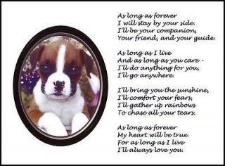 Newly listed New BOXER BULLDOG PUPPY print FOREVER art poem