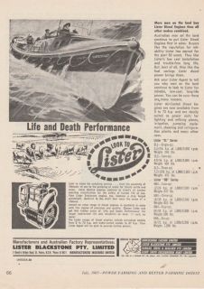 vintage 1964 lister marine engines advertisement lifeboat from 