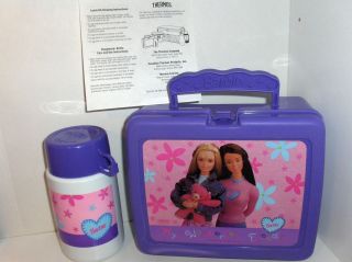 Barbie & Teresa My Wonderful Friends`Lunchb​ox & Thermos`New W/Paper 