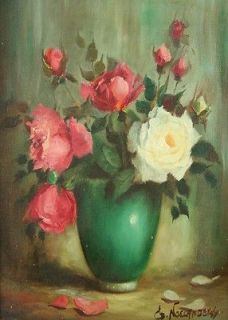 Gaston NOELANDERS (1910 1987) ROMANTIC FLOWER PAINTING, LISTED ARTIST