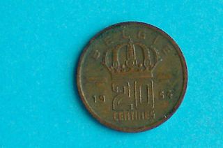 1954 belgique belgium 20 centimes coin  3