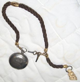 1800s Billodes Silver 18S Hunter Pocket Watch Ottoman Market Gold Leaf 