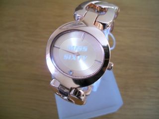 LADIES MISS SIXTY WATCH ROSE GOLD TONE WITH DIAMANTE STONE M2R3
