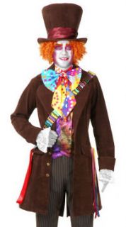 Mens Mad Hatter Alice in Wonderland Halloween Fancy Dress Costume