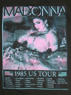 MADONNA 85 Tour Repro T SHIRT BRAND NEW Black Like a Virgin L 2XL