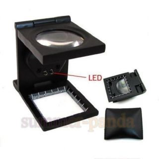   LED Thread Counter Linen Tester Magnifier Magnifying Glass Stand