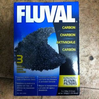 Fluval Carbon 100 gram 3pk nylon bags Filter Media 404 405 406